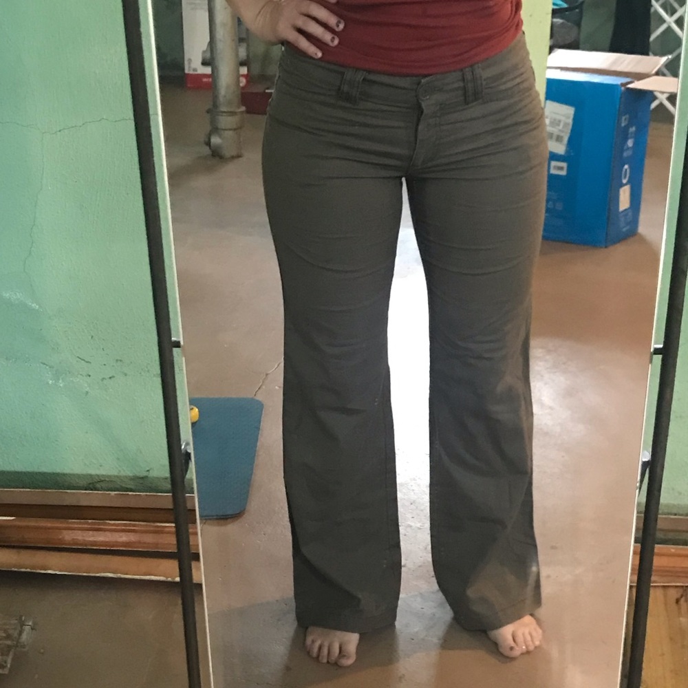 2 for $15/ H&M Brown linen wide leg pants - Picture 3 of 13